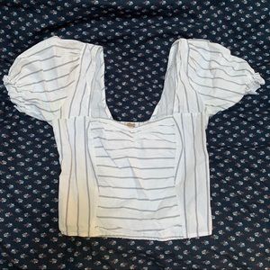 Free people striped peasant top